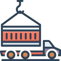 Color icon for container vector