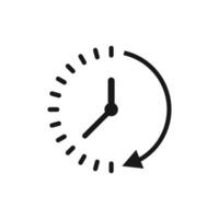 Passage of time icon design. Clock countdown icon in flat style. vector