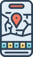 Color icon for location vector