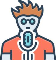 Color icon for singing vector