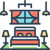 Color icon for luxury room vector