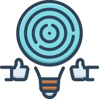 Color icon for problem solving vector