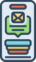 Color icon for message vector