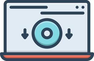 Color icon for software vector