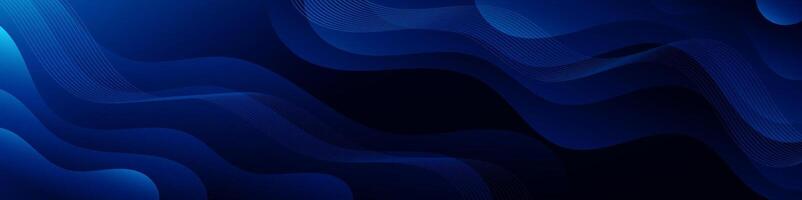 Elegant dark blue wave gradient background, ideal for creating sophisticated visuals in social media, ads, and presentations vector