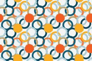 Circle lines geometric abstract seamless repeat pattern vector