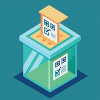 QR Code Based Digital Voting System vector