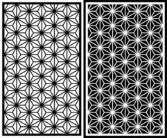 Black and white abstract triangle motif laser cutting vector