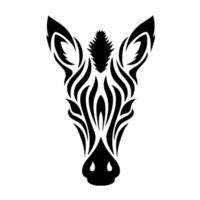 illustration graphics of tribal art abstract face head zebra vector
