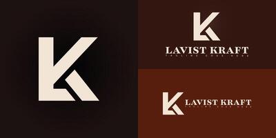 Abstract initial letter LK or KL in white-gold isolated on multiple background colors. The logo is suitable for premium shampoo brand logo design inspiration templates. vector
