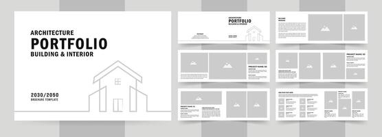 Landscape architecture portfolio or portfolio layout template design vector