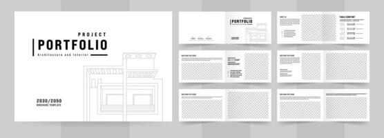 Landscape Architecture Portfolio Magazine Design, a4 standard size print ready brochure template vector