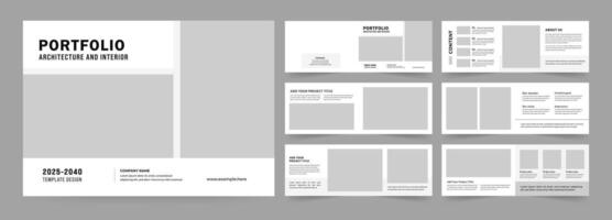 Landscape architecture portfolio or portfolio layout template design vector