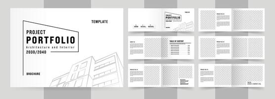 Landscape architecture Portfolio Template, a4 standard size print ready brochure template vector