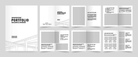 Architecture Portfolio Template, a4 standard size print ready brochure template vector
