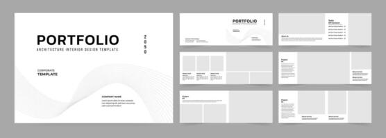 Landscape architecture Portfolio Template, a4 standard size print ready brochure template vector