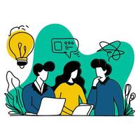 Take your Employee Assistance communications to the next level with our dynamic and eye catching flat illustrations vector