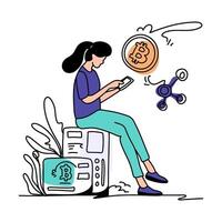 Dive into the world of decentralized finance with our dynamic flat illustrations. Uncover the possibilities and potential of DeFi vector