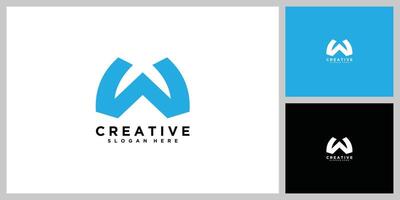 initial letter W design template vector