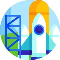 rocket illustration design vector