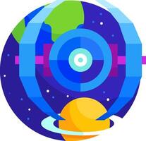 spaceship illustration design vector