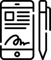 digital signature illustration design vector