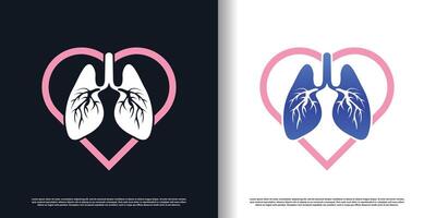 lungs design with creative concept idea for health vector