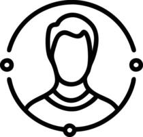 a person with a circle around them vector