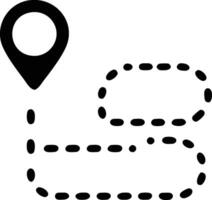 a map pin with a dot on it vector