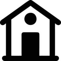 a black and white house with a dot in the middle vector