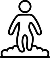 a man standing on a cloud with a cloud in the background vector