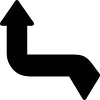 a black arrow pointing down on a white background vector