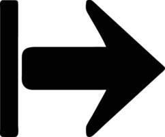 an arrow pointing left is shown in black vector
