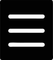 a black square with three lines on it vector