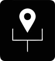 a black and white pin with a location marker vector