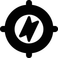 a black and white icon of a lightning bolt vector