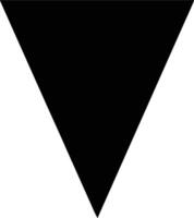 a black triangle with a white background vector