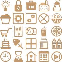 various icons for business and business related items vector