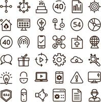 a set of icons for a website vector