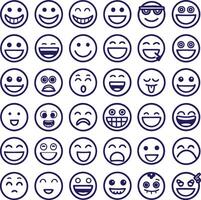 a set of emoticons with different expressions vector