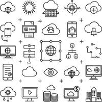 cloud computing icons set, cloud computing, cloud computing, cloud computing, cloud computing, cloud computing vector