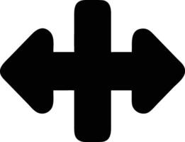 a black and white image of a cross pointing in two different directions vector