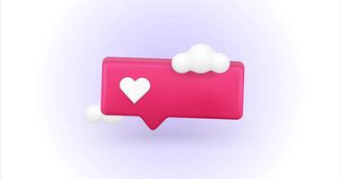 Like quick tips social media network web communication evaluation numbers 3d icon animation loop video