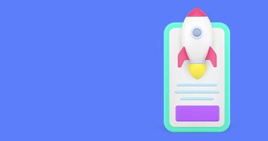 Speed internet connection smartphone application 3d icon animation loop video