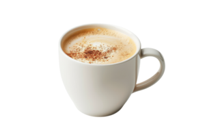 Cup of coffee with cinnamon on top png