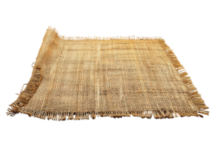 Rustic Burlap Fabric with Frayed Edges png