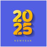 Modern 2025 Typography Design Vibrant and Bold Graphics for Cards Posters and Calendars vector