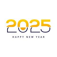 Modern 2025 Typography Design Vibrant and Bold Graphics for Cards Posters and Calendars vector