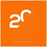 Modern 2025 Typography Design Vibrant and Bold Graphics for Cards Posters and Calendars vector