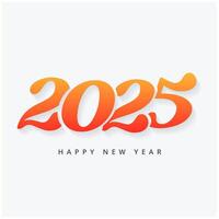 Modern 2025 Typography Design Vibrant and Bold Graphics for Cards Posters and Calendars vector